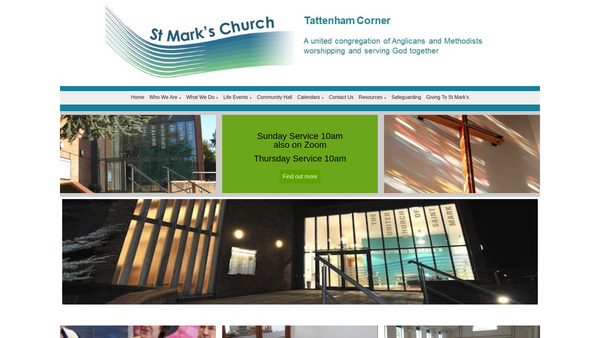Screenshot of the The United Church Of St Mark website