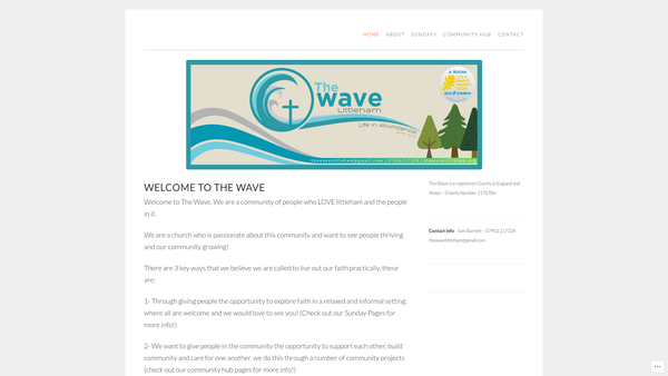 Screenshot of the The Wave website