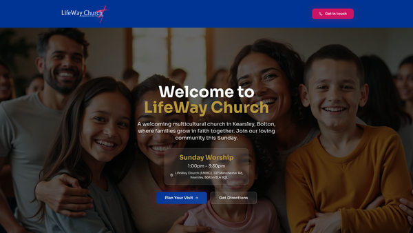 Screenshot of the Lifeway Church website
