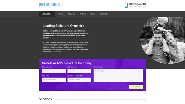 Screenshot of the The Doreen Greenlees Discretionary Will Trust website