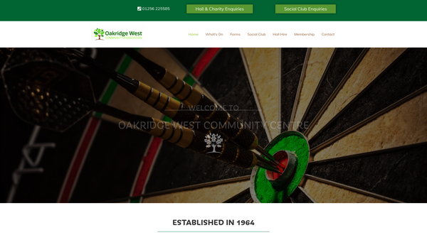Screenshot of the Oakridge West Community Association CIO website
