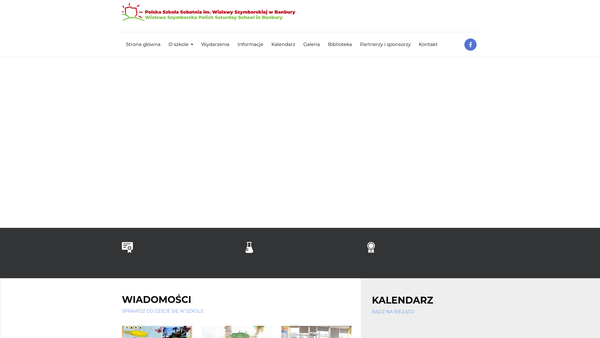 Screenshot of the Wislawa Szymborska Polish Saturday School In Banbury website