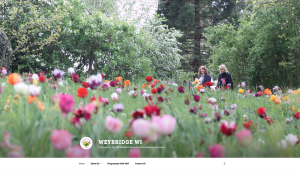 Screenshot of the Weybridge Womens Institute website