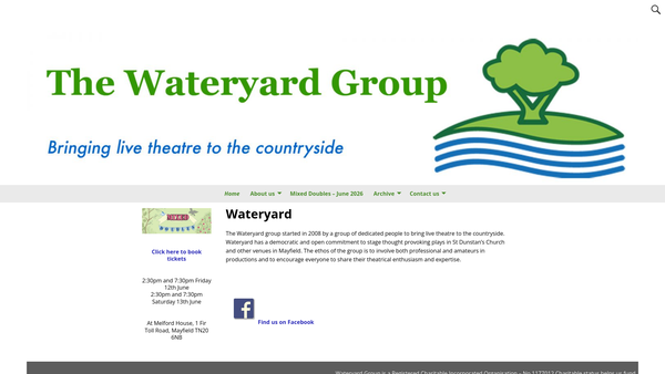 Screenshot of the The Wateryard Group website