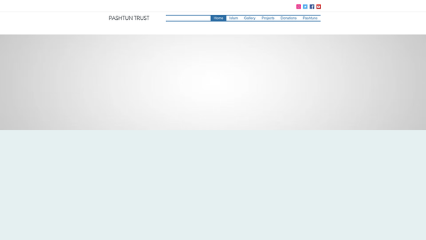 Screenshot of the Pashtun Trust website
