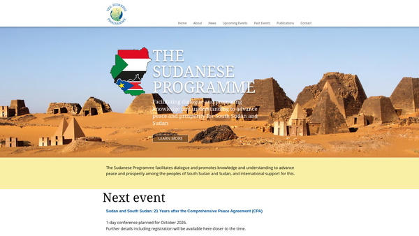 Screenshot of the The Sudanese Programme website