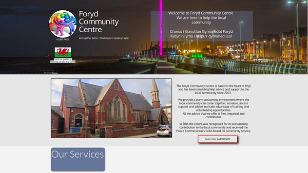 Screenshot of the Bedford Street Community Company Limited website