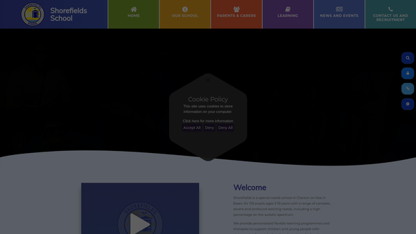 Screenshot of the Splash PTA website
