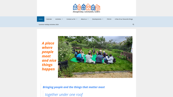 Screenshot of the Abergavenny Community Trust website