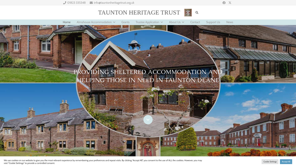 Screenshot of the Taunton Heritage Trust website