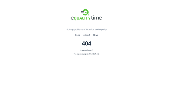 Screenshot of the Equality Time Ltd website