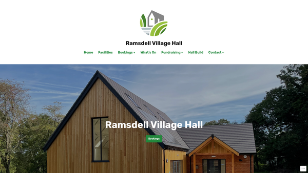Screenshot of the The Ramsdell Church & Village Hall website