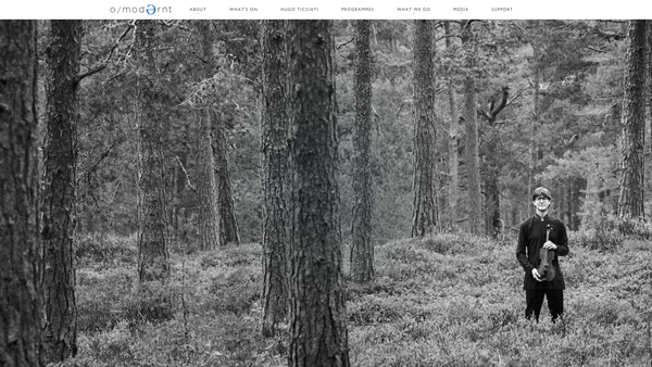 Screenshot of the O/modernt Foundation website