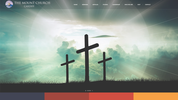 Screenshot of the The Mount Church Cardiff website