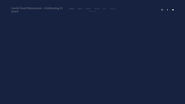 Screenshot of the Leeds Vocal Movement website