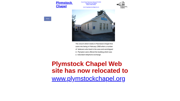 Screenshot of the Plymstock Chapel website