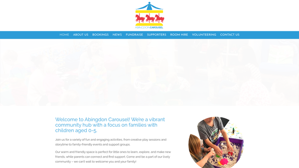 Screenshot of the Abingdon Carousel website