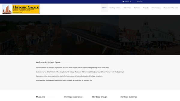 Screenshot of the Historic Swale CIO website