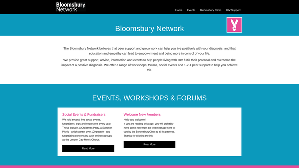 Screenshot of the Bloomsbury Network website