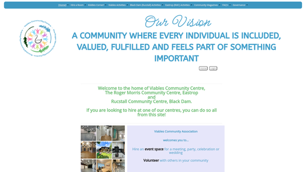 Screenshot of the Viables Community Association website