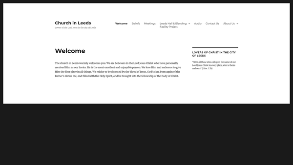 Screenshot of the The Church In Leeds website