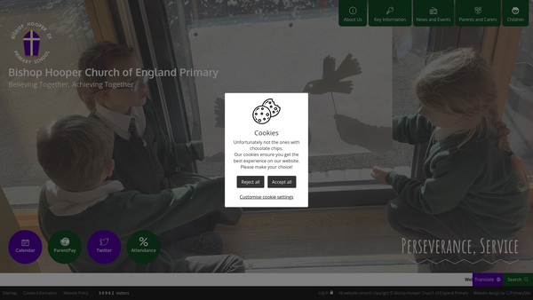Screenshot of the Friends Of Bishop Hooper School website