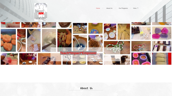 Screenshot of the Impact-Now website