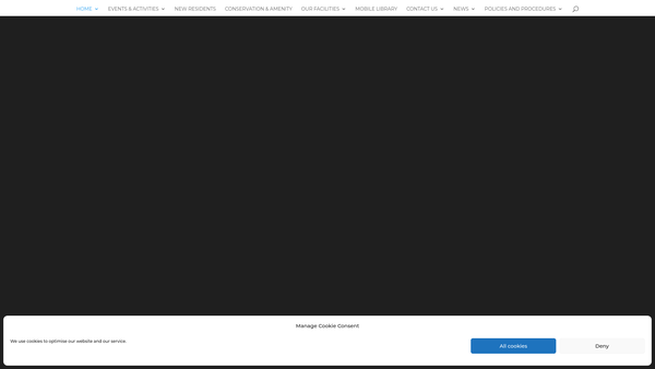 Screenshot of the Hett Village Hall Association website