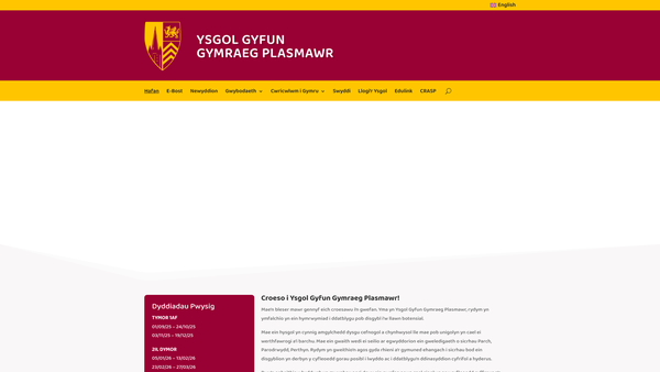 Screenshot of the Cymdeithas Rieni A Staff Plasmawr website