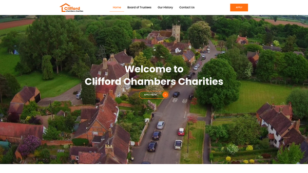 Screenshot of the Clifford Chambers Relief In Need Charities website