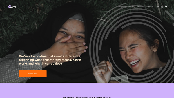 Screenshot of the Thirty Percy Foundation website