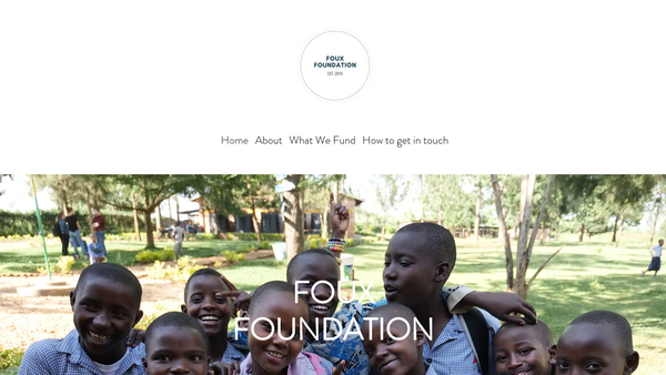 Screenshot of the Foux Foundation website