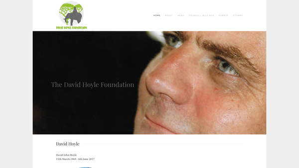 Screenshot of the The David Hoyle Foundation website
