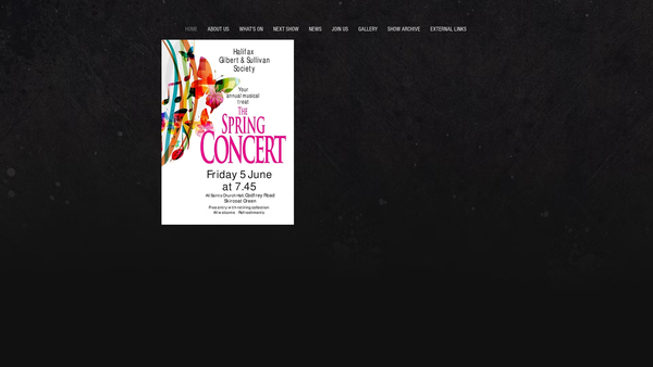 Screenshot of the Halifax Gilbert And Sullivan Society website