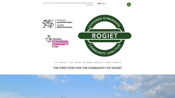 Screenshot of the Rogiet Community Junction website