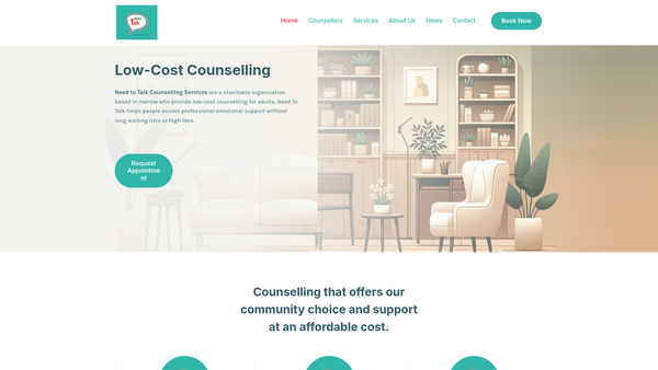 Screenshot of the Need To Talk website