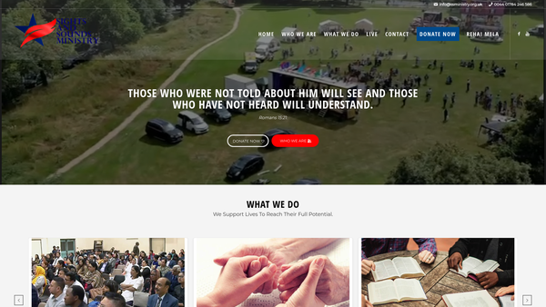 Screenshot of the Sights And Sounds Ministry website