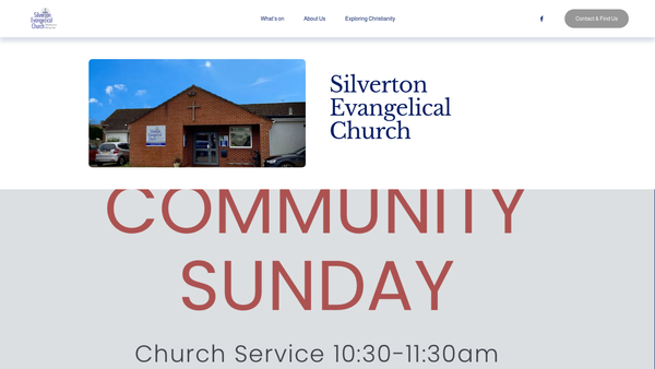 Screenshot of the Silverton Evangelical Church website