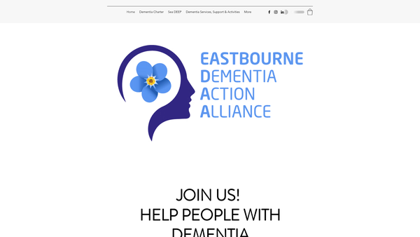 Screenshot of the Eastbourne Dementia Action Alliance website
