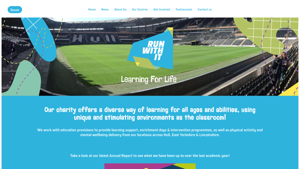 Screenshot of the Run With IT website