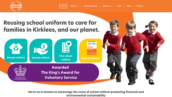 Screenshot of the Uniform Exchange website