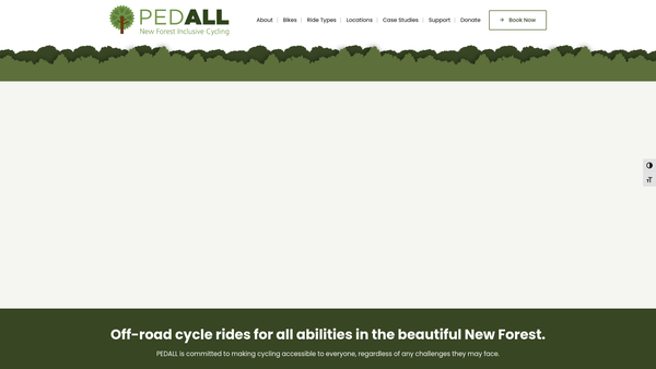 Screenshot of the Friends Of Pedall website