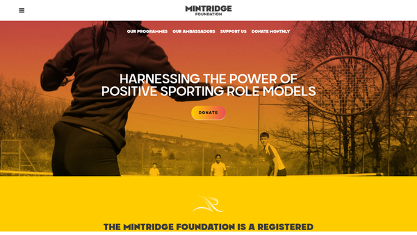 Screenshot of the The Mintridge Foundation website