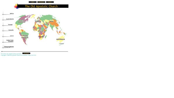 Screenshot of the The Old Apostolic Church (England) website