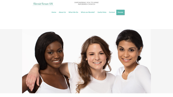 Screenshot of the Fibroid Forum UK website