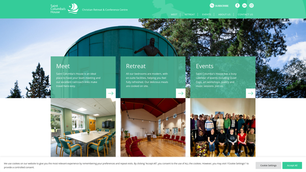 Screenshot of the St Peter's Charity website