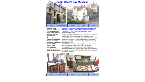 Screenshot of the Fylingdales Museum & Archive Trust website