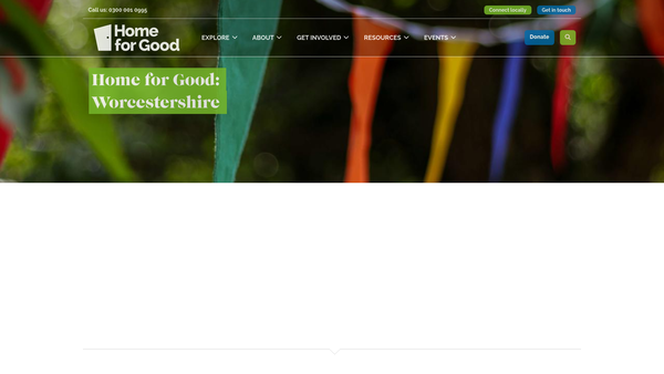Screenshot of the Worcestershire Churches Supporting Adoption And Fostering website