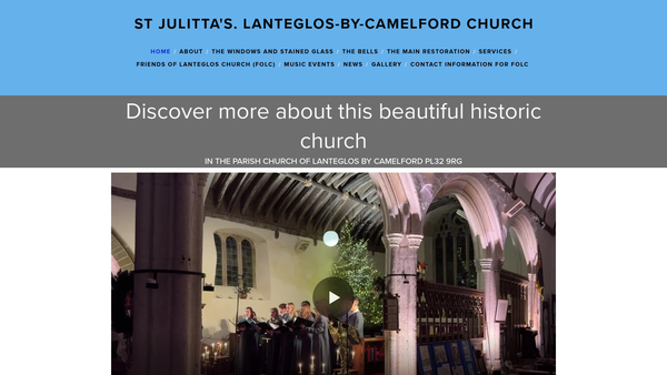 Screenshot of the Friends Of Lanteglos Church ( Folc) website