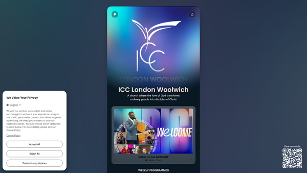 Screenshot of the Impact Christian Centre UK website